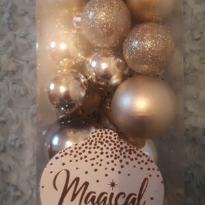 Christmas Baubles - 26 Gold baubles