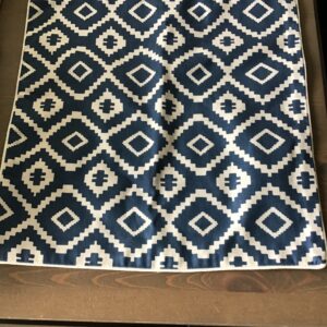 3 Cushion covers blue/white geometric pattern 40x40 cm